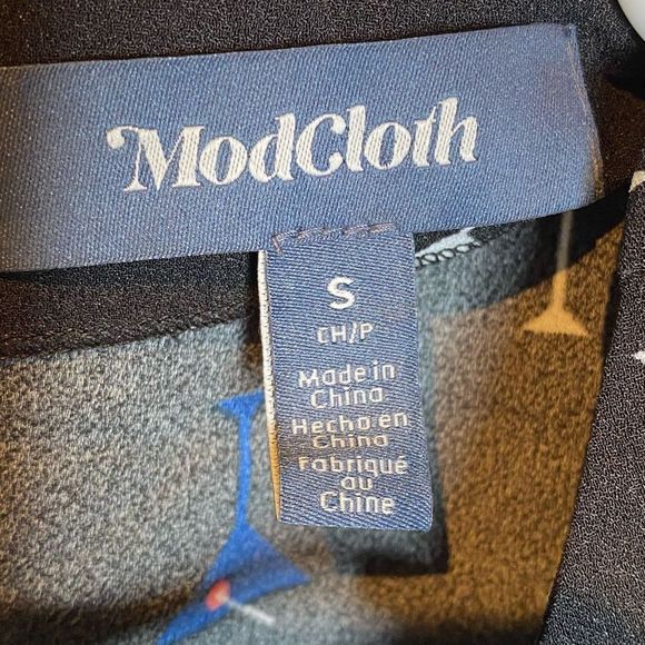 ModCloth just a little something belted shift dress martinis cocktail glass retr - Picture 9 of 9